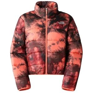 THE NORTH FACE NEW RELAXED FIT NSE 2000 PUFFER COAT CORAL ICE DYE NWT SMALL WARM
